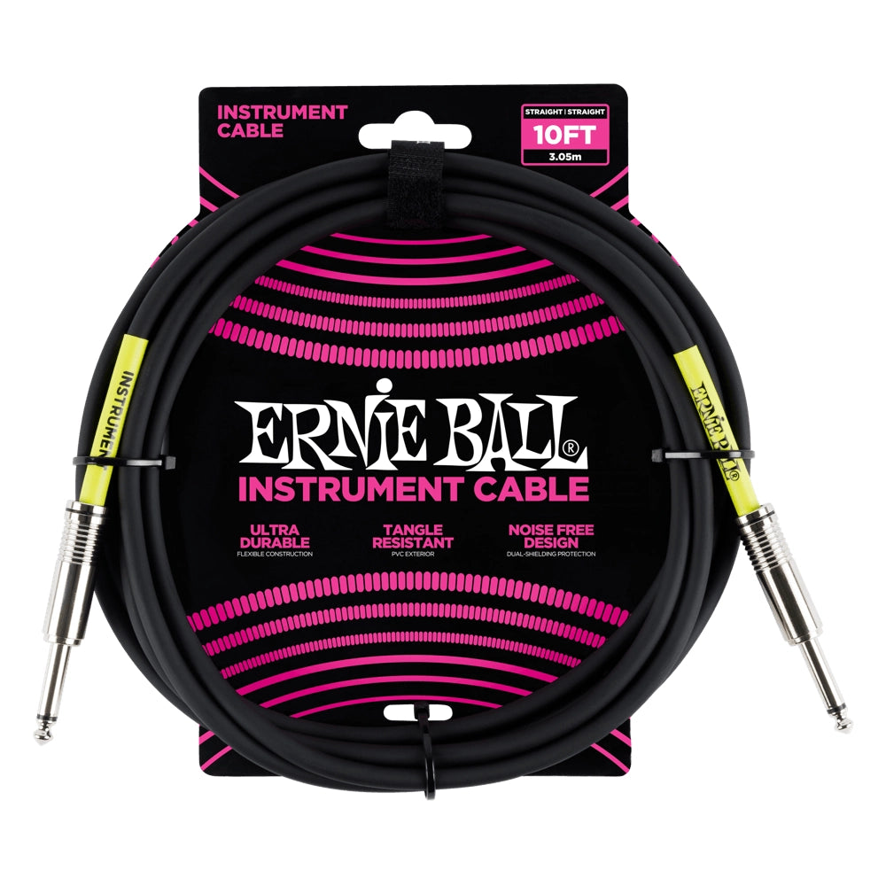 Ernie Ball Straight Instrument Cable - Black 10 ft.
