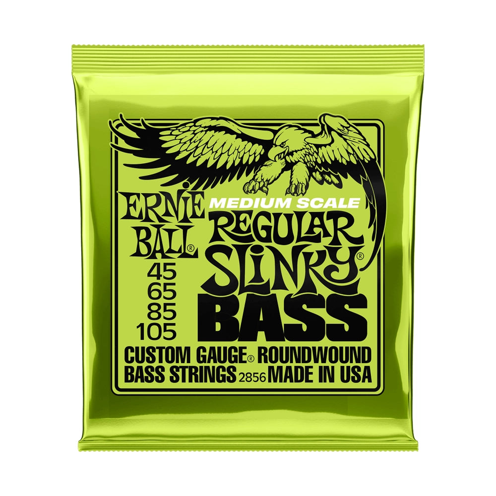 Ernie Ball 2856 Regular Slinky Nickel-Wound .045-.105 Medium-Scale Electric Bass Guitar Strings