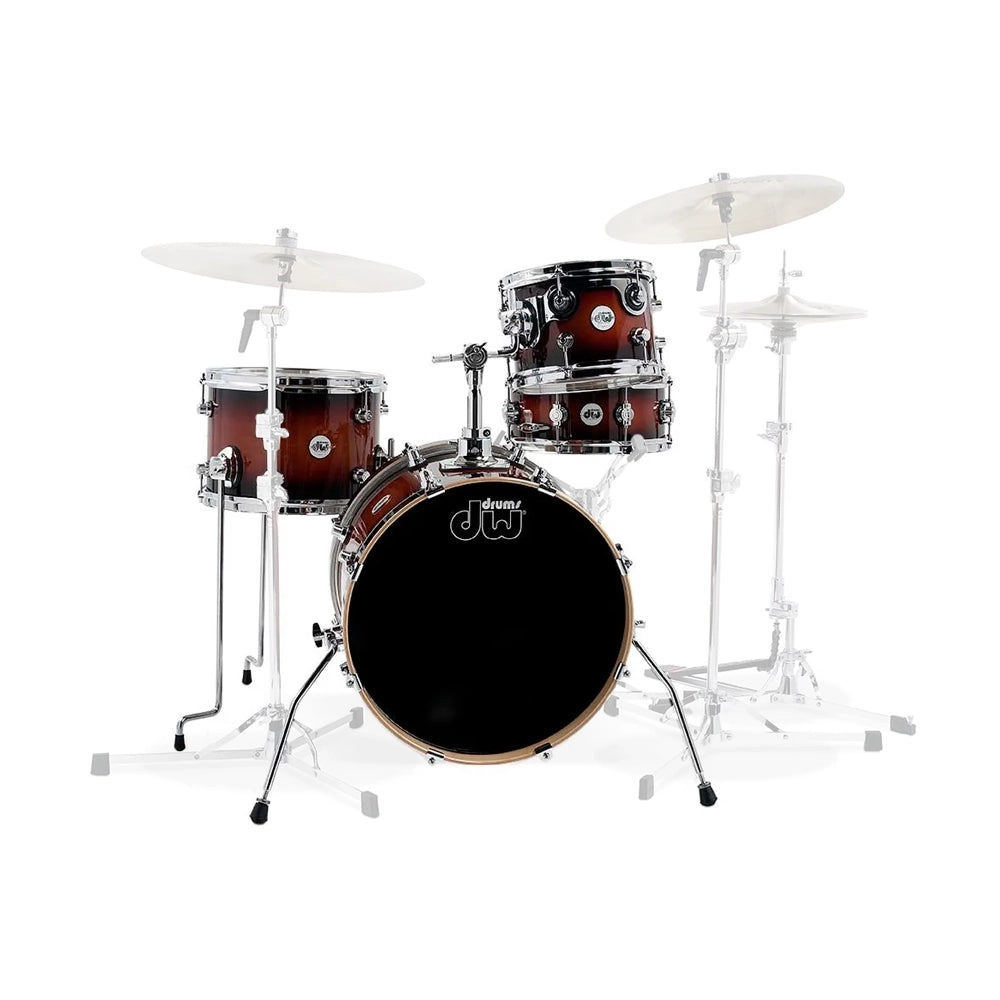 DW Design Series Mini-Pro Paquete de Conchas de 4 Piezas - Tobacco Burst