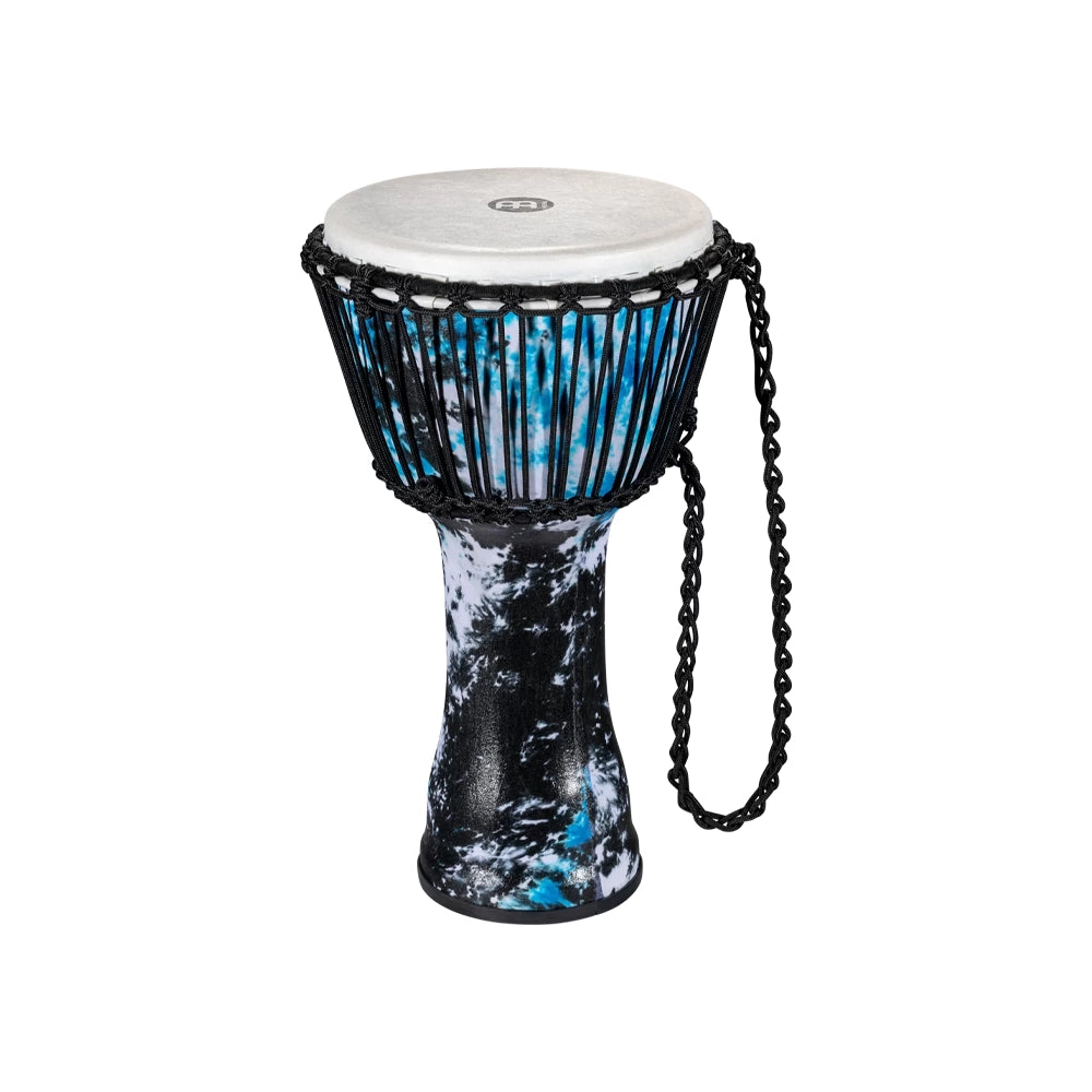 Meinl Percussion Rope-Tuned Travel Series Djembe Synthetic Head - Galactic Blue Tie Dye