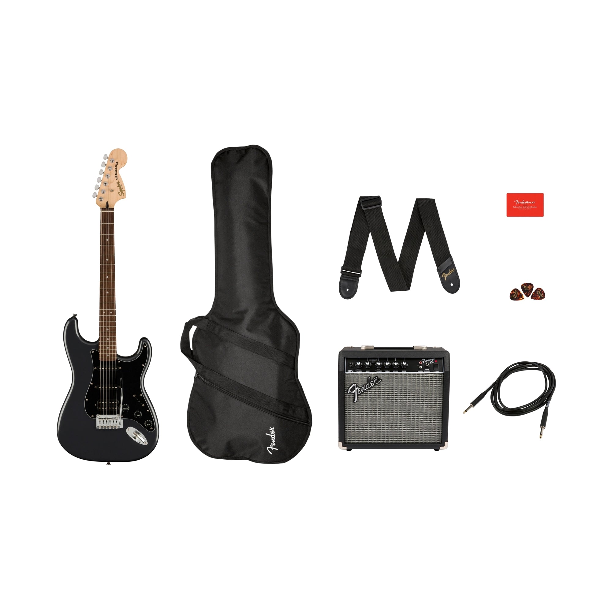 Squier Affinity Series Stratocaster Hss Pack - Charcoal Frost Metallic