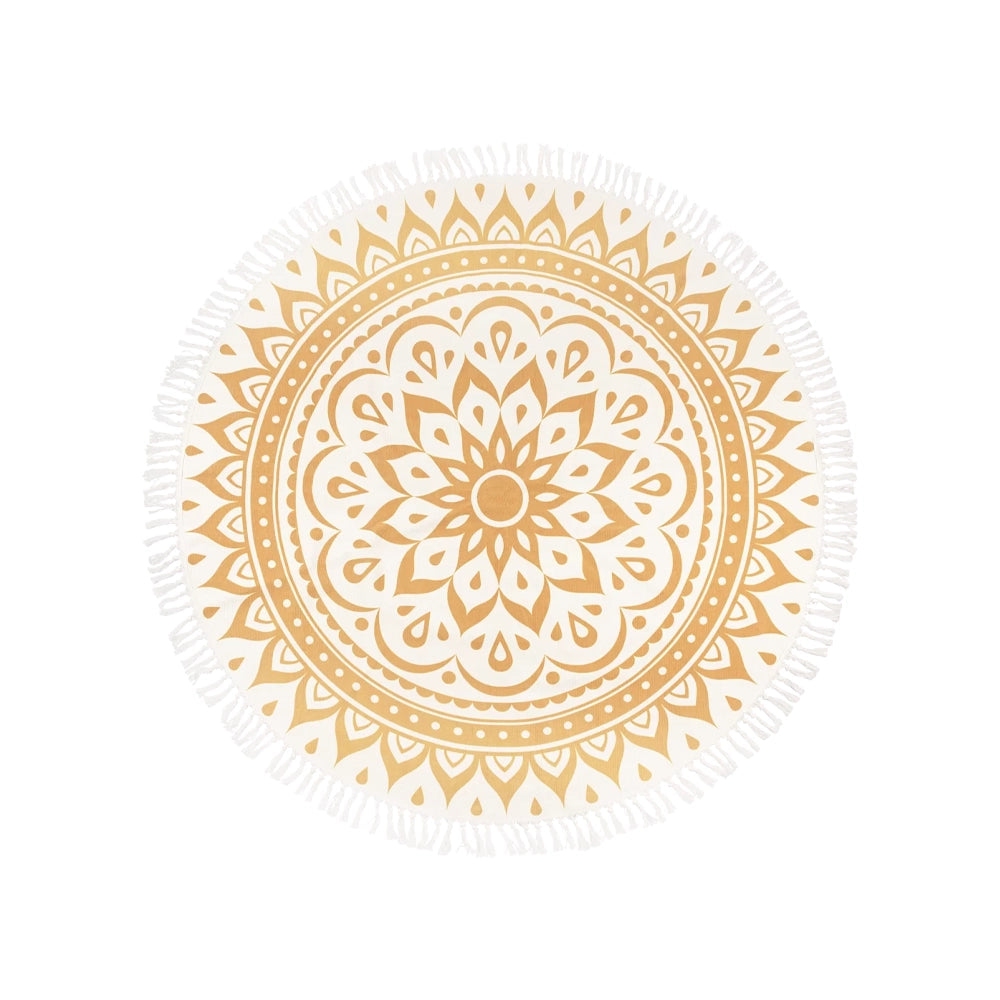 Meinl Sonic Energy 78" Meditation Rug W/ Vintage Gold Floral