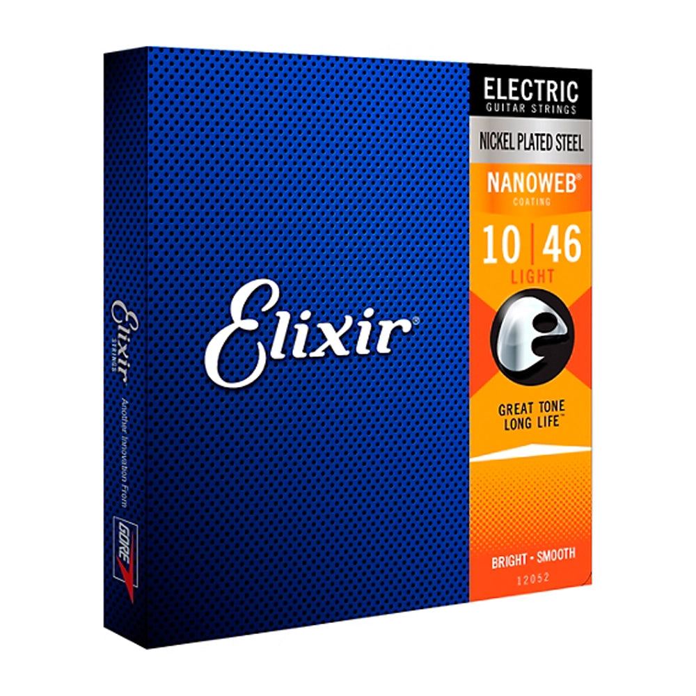 Cuerdas de guitarra eléctrica Elixir con recubrimiento NANOWEB, ligeras (.010-.046)