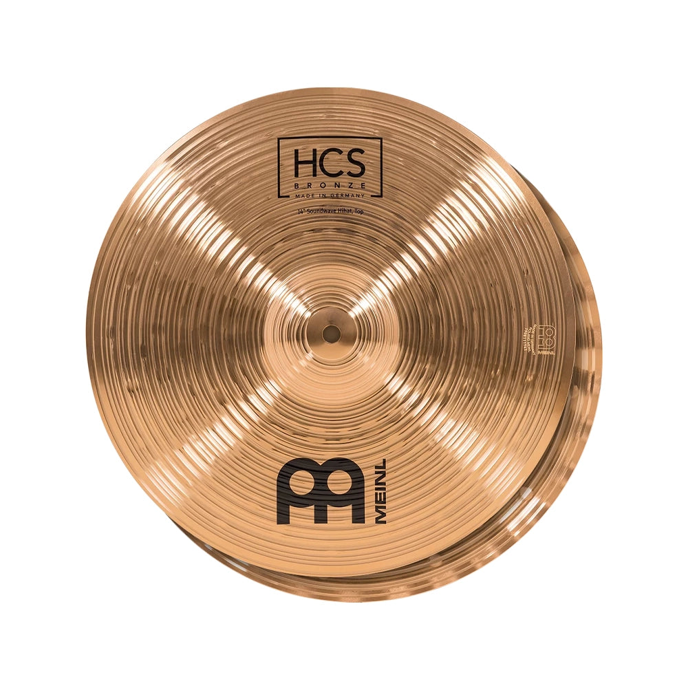 Meinl HCS Bronze Soundwave Hi-Hat Cymbals- 14 inch