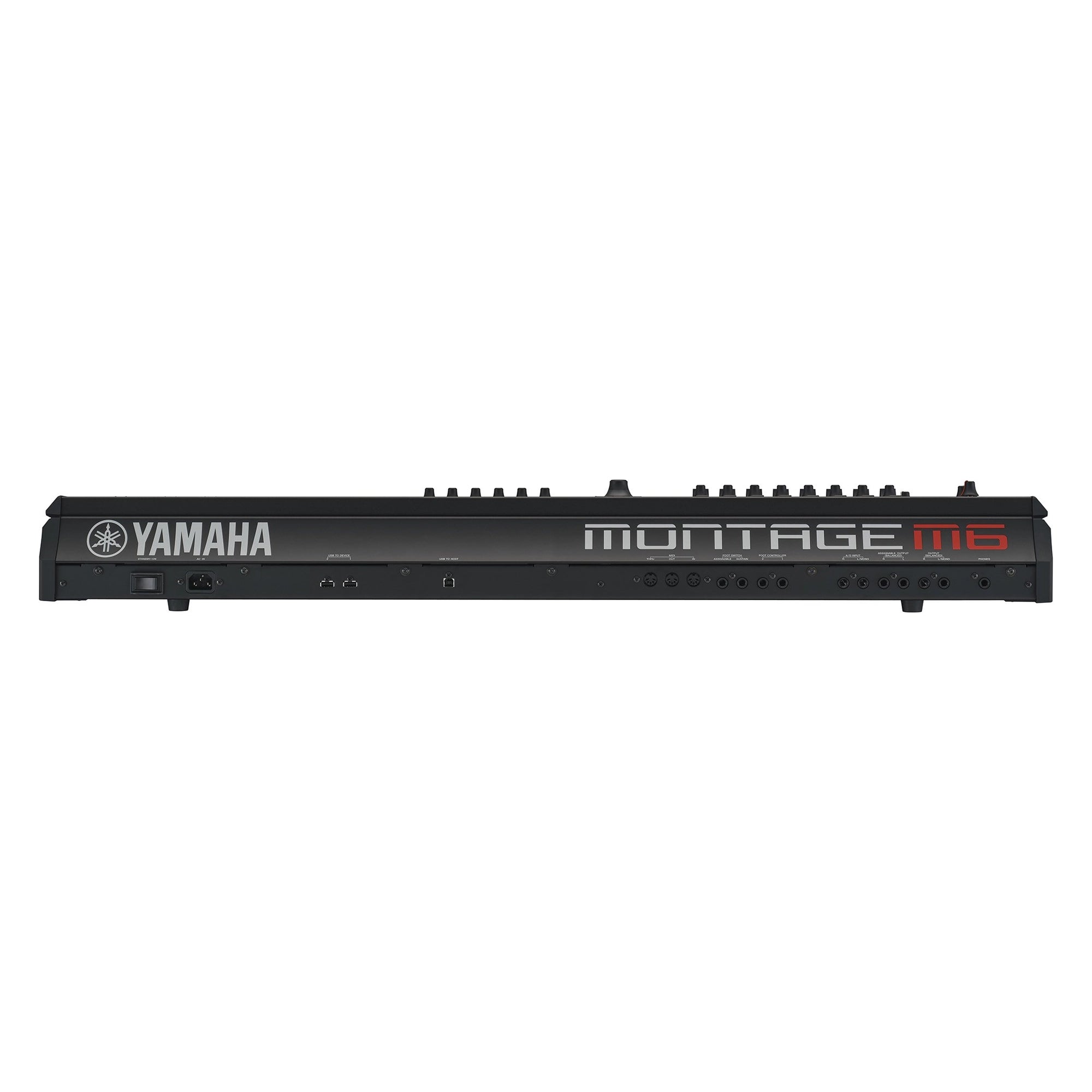 Back view of Yamaha Montage M6 61-key Synthesizer