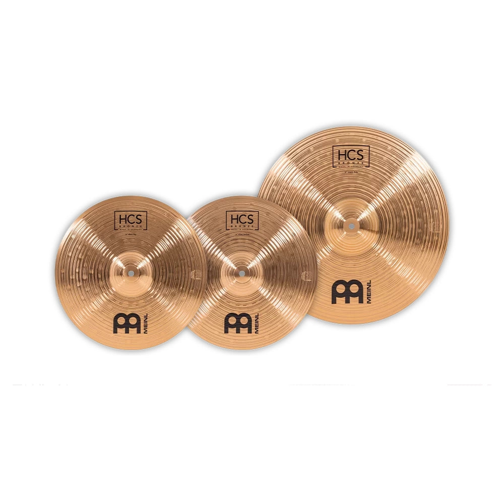 Meinl HCS Bronze Basic Cymbals Set - 14" Hi-Hats, 18" Crash Cymbal