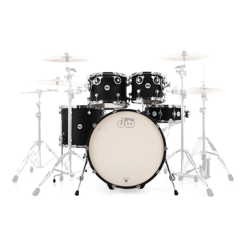 DW Design Series 5-Piece Lacquer Shell Pack - Satin Black