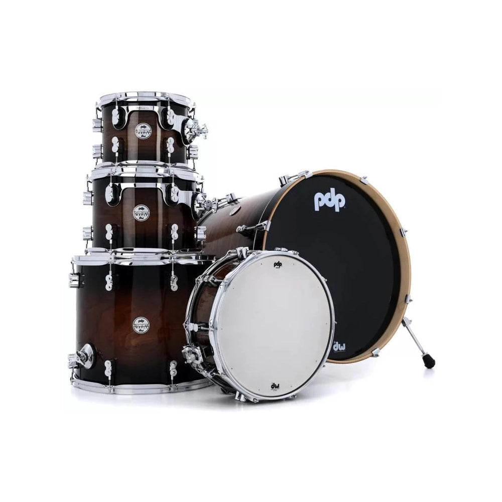 PDP Concept Maple Exotic Series 5-Pc Shell Pack Walnut to Charcoal Burst