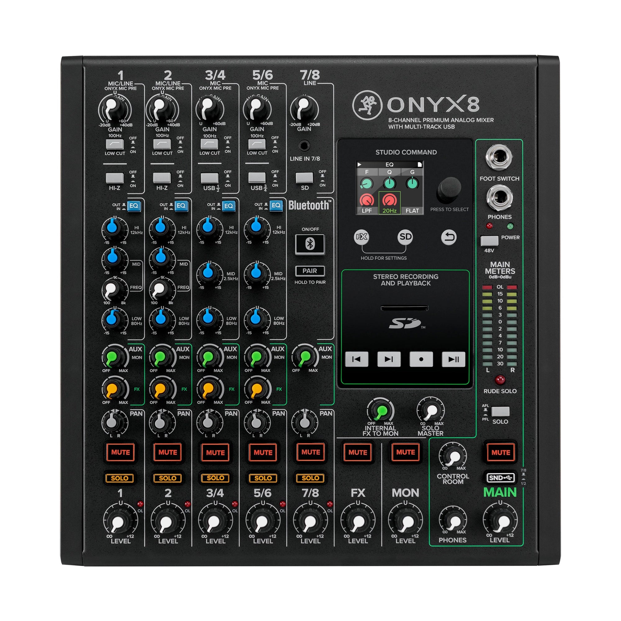 Mackie Onyx8 8-channel Analog Mixer with Multi-Track USB