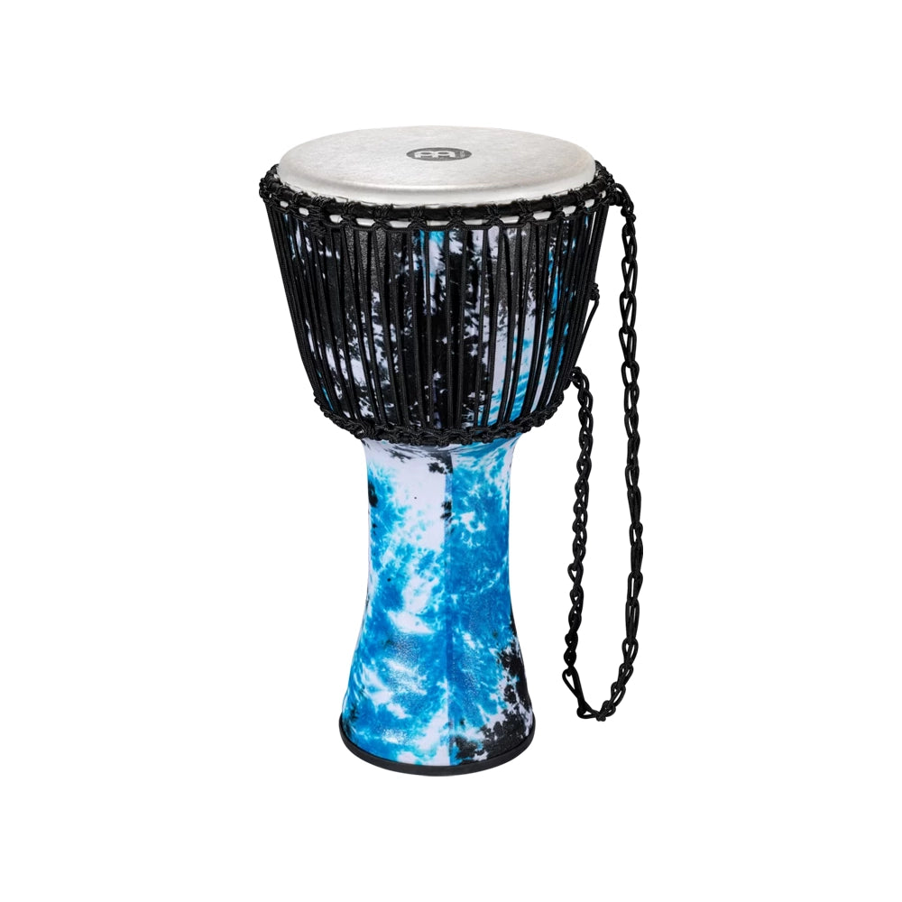 Meinl Percussion Rope-Tuned Djembe 12" Synthethic Head- Galactic Blue Tie Dye