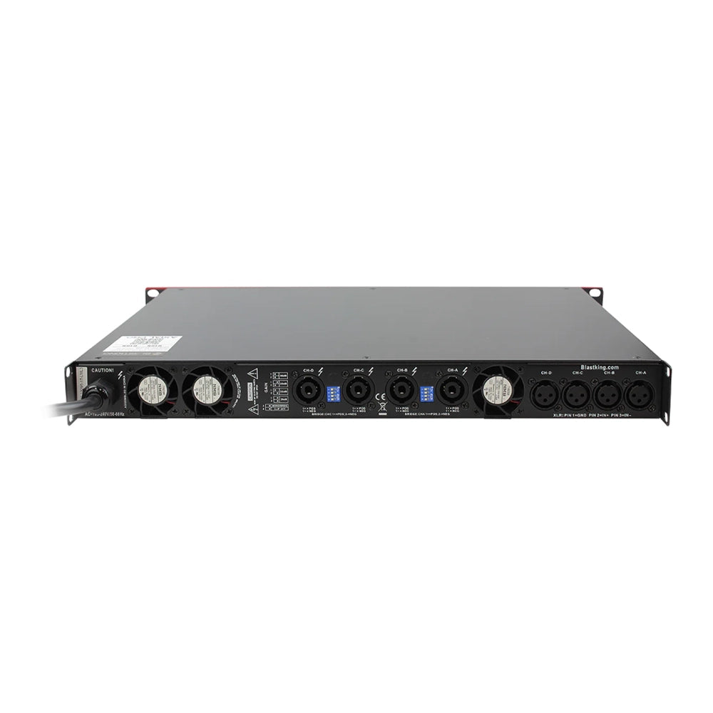 Amplificador de Potencia Profesional Class-D de 4 Canales Blastking D10K 10000 Watt