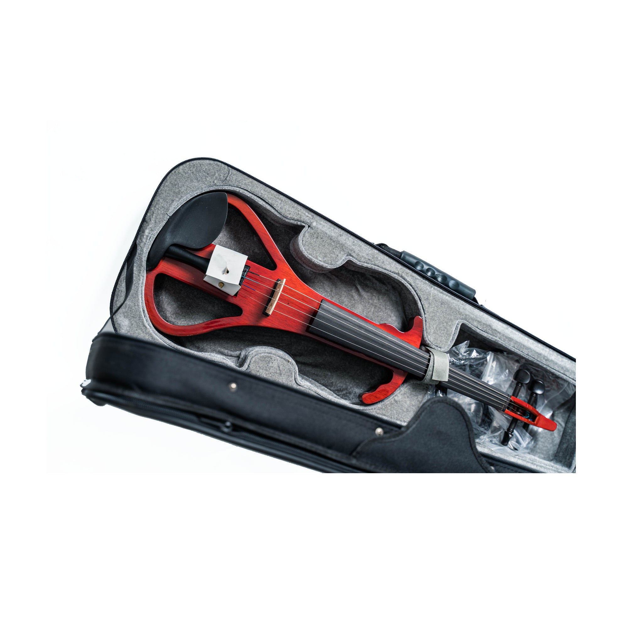 Prelude Duet Electric Violin With Case & Accessories - Red