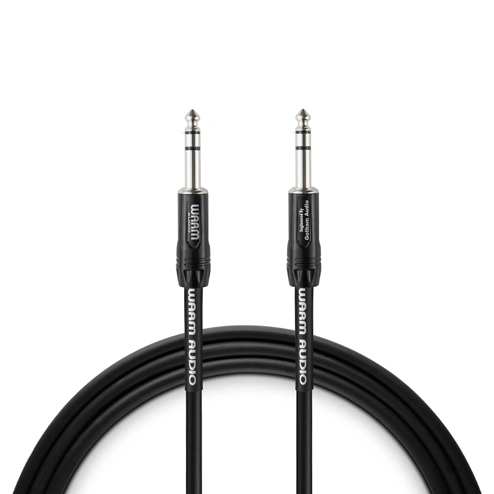 Warm Audio Pro-TRS-10' Pro Silver TRS to TRS Cable - 10-foot