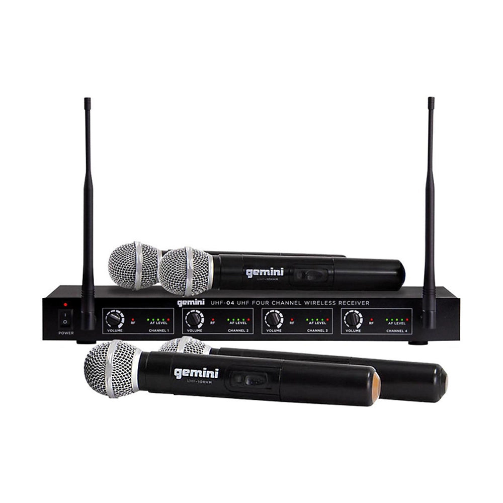 Gemini UHF-04M 4-Channel Wireless Handheld MiC