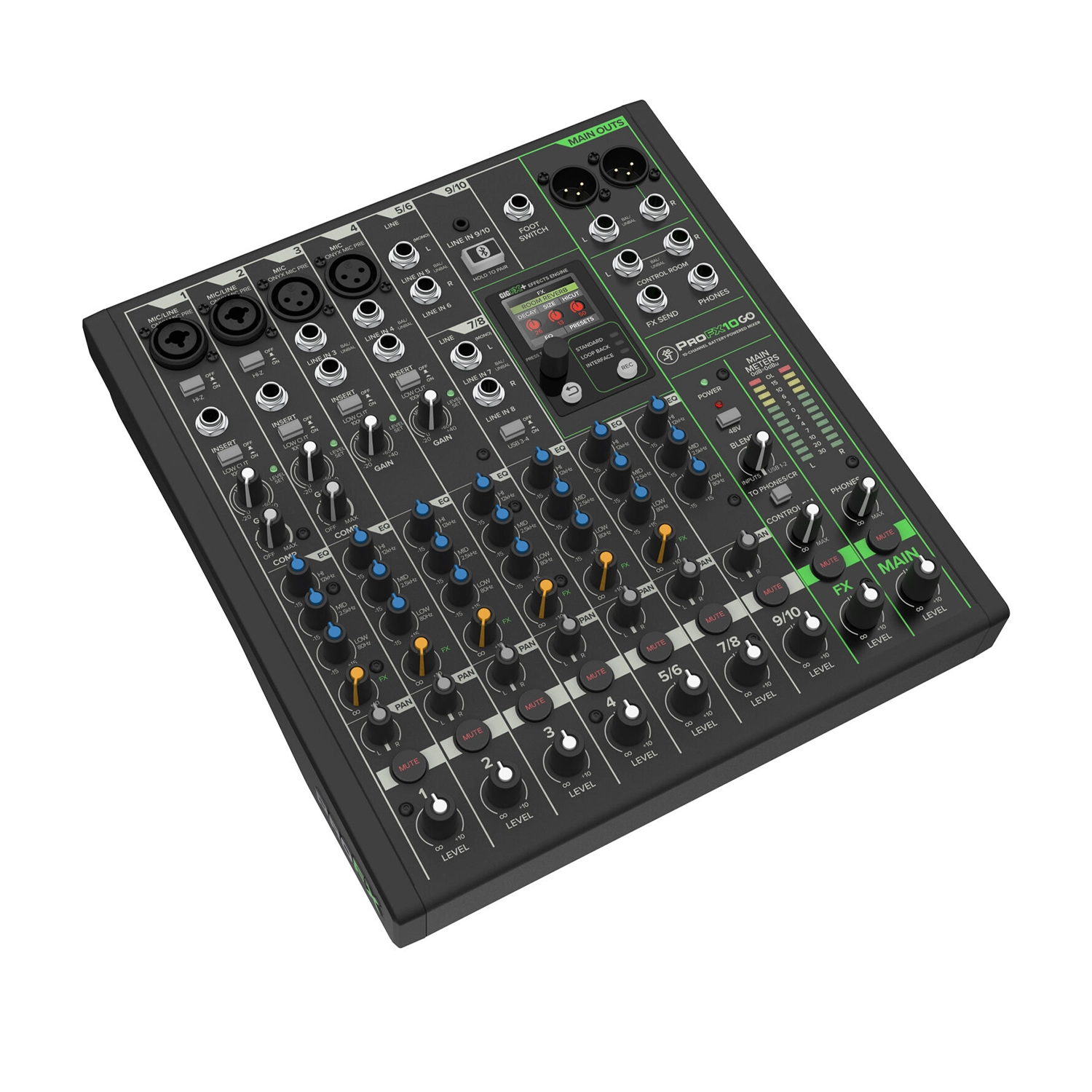 Mackie ProFX10 Go Battery-powered 10-channel Mixer with USB