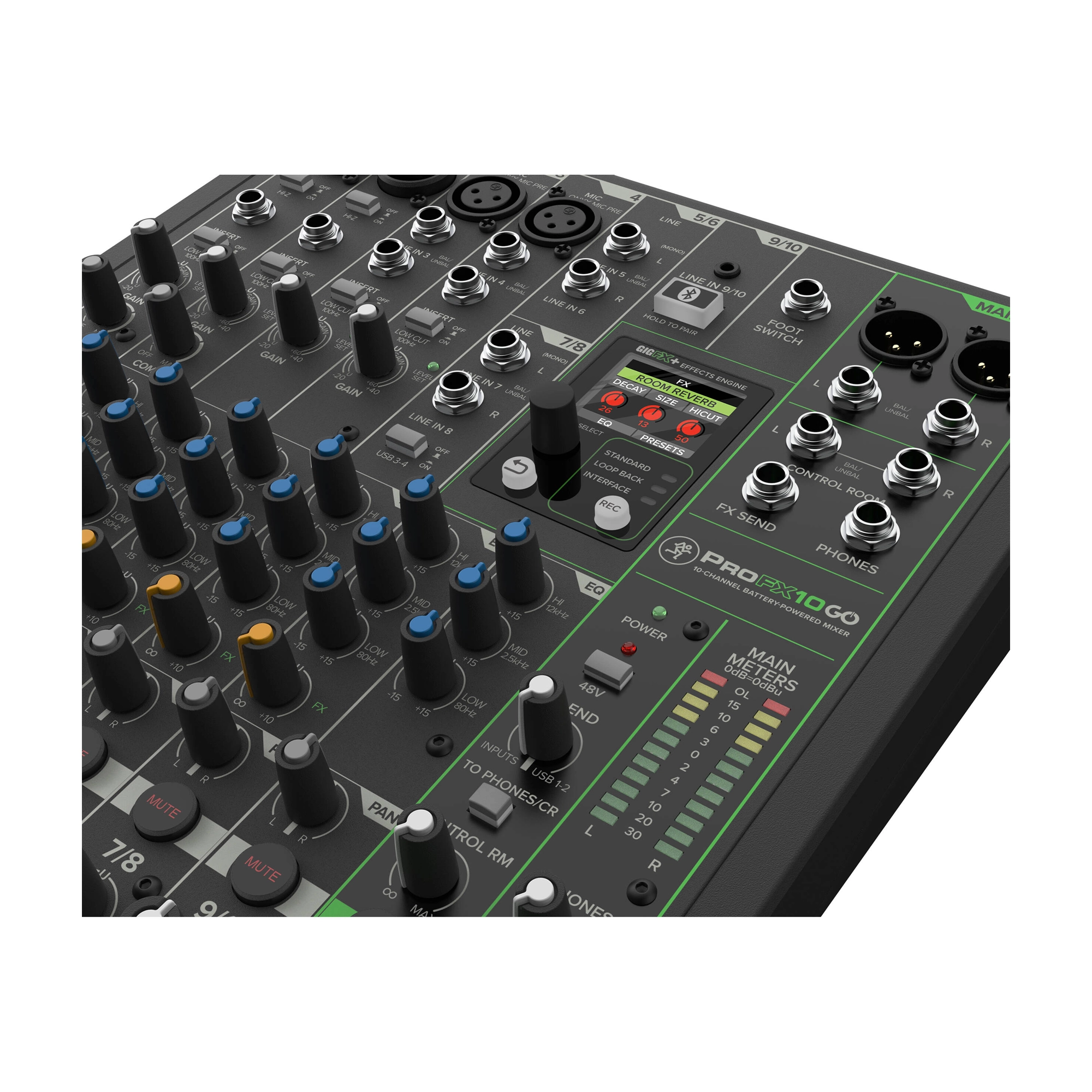 Mackie ProFX10 Go Battery-powered 10-channel Mixer with USB