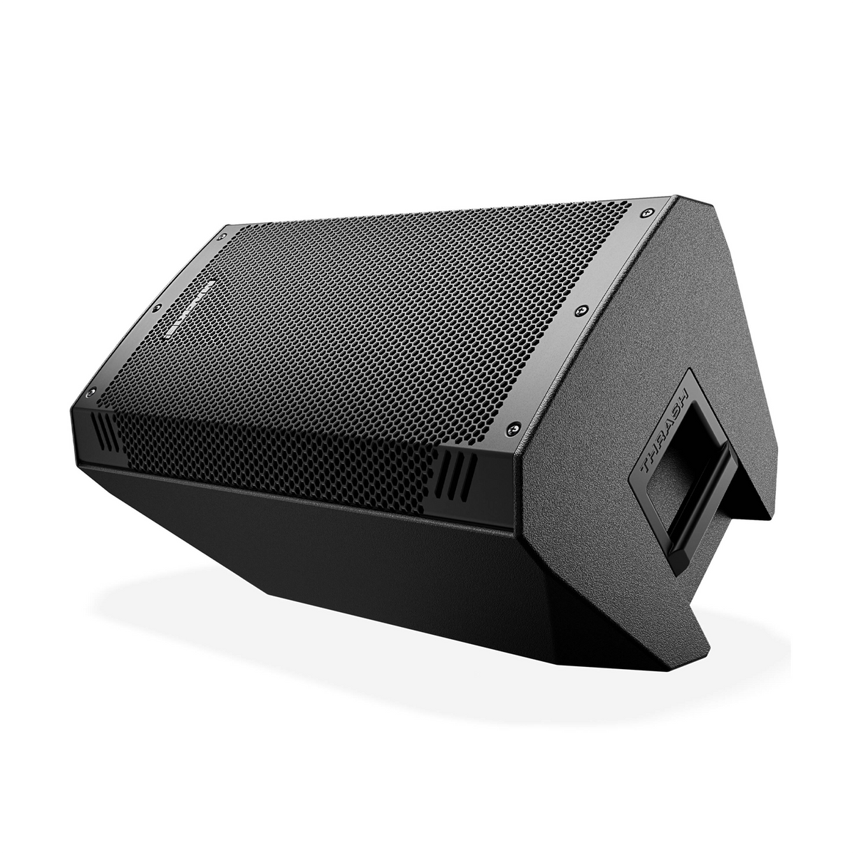Mackie Thrash 12V2 Wireless Powered PA Speaker - Bluetooth front side angle wedge view