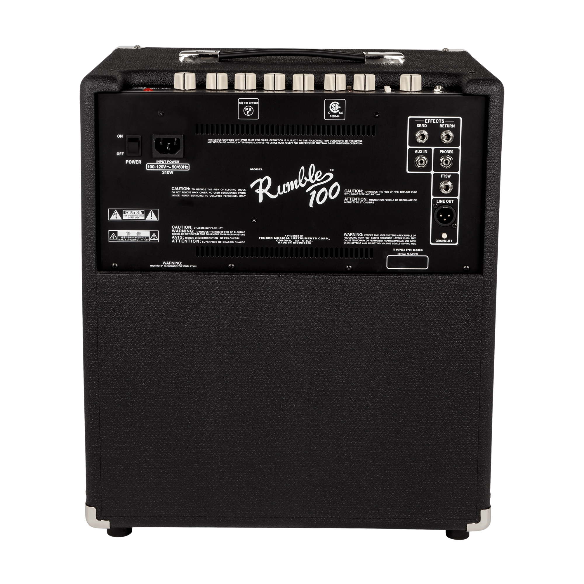 Fender Rumble 1x12 100W Bass Combo Amplifier