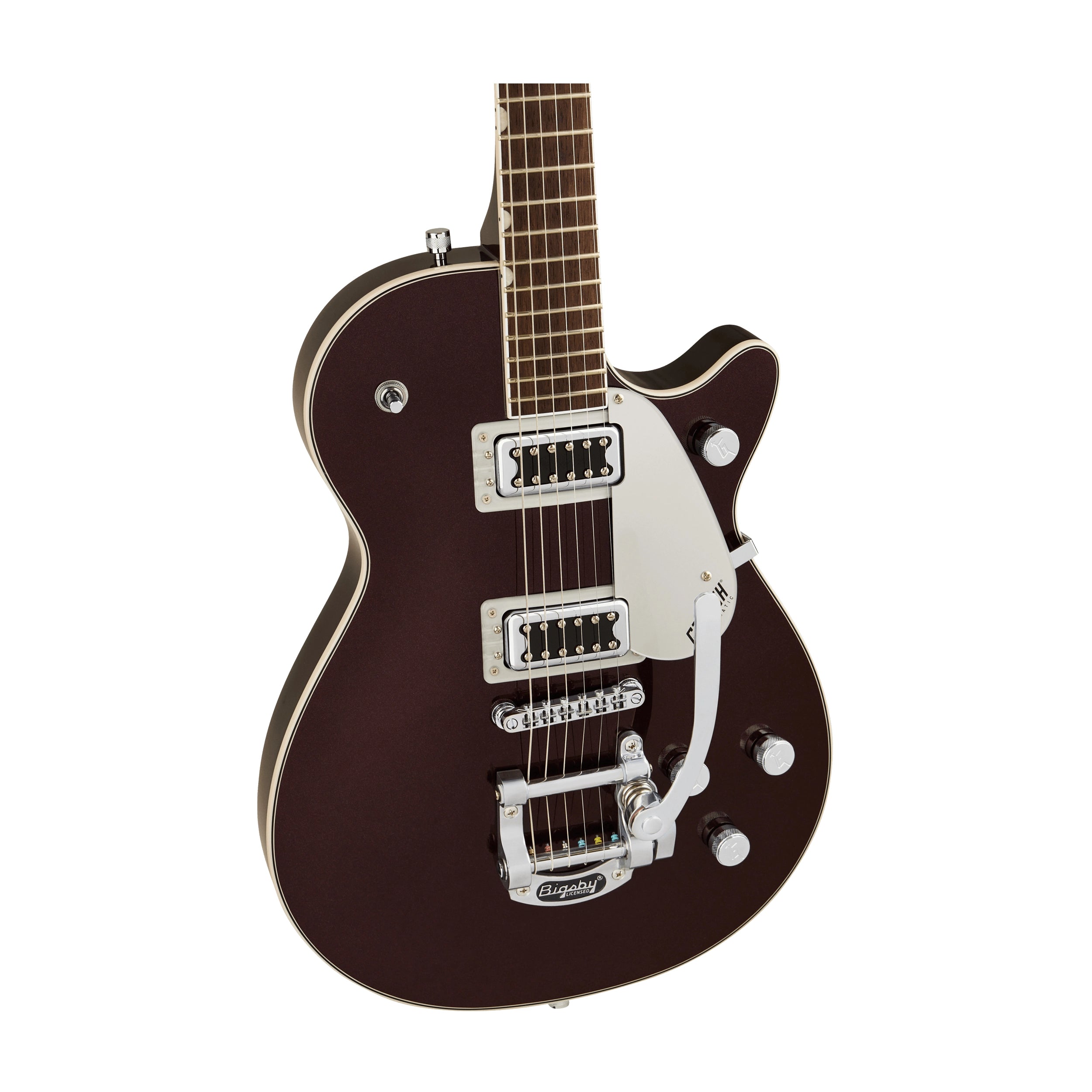 Close up view of Grestch G5230T Electromatic Jet Electromatic Electric Guitar - Dark Cherry Metallic