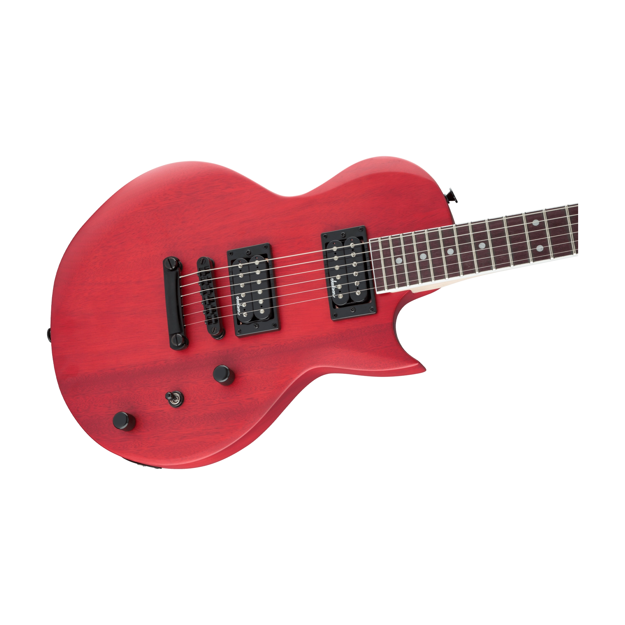 Jackson JS Series Monarkh SC JS22 Electric Guitar - Red Stain body & bridge view