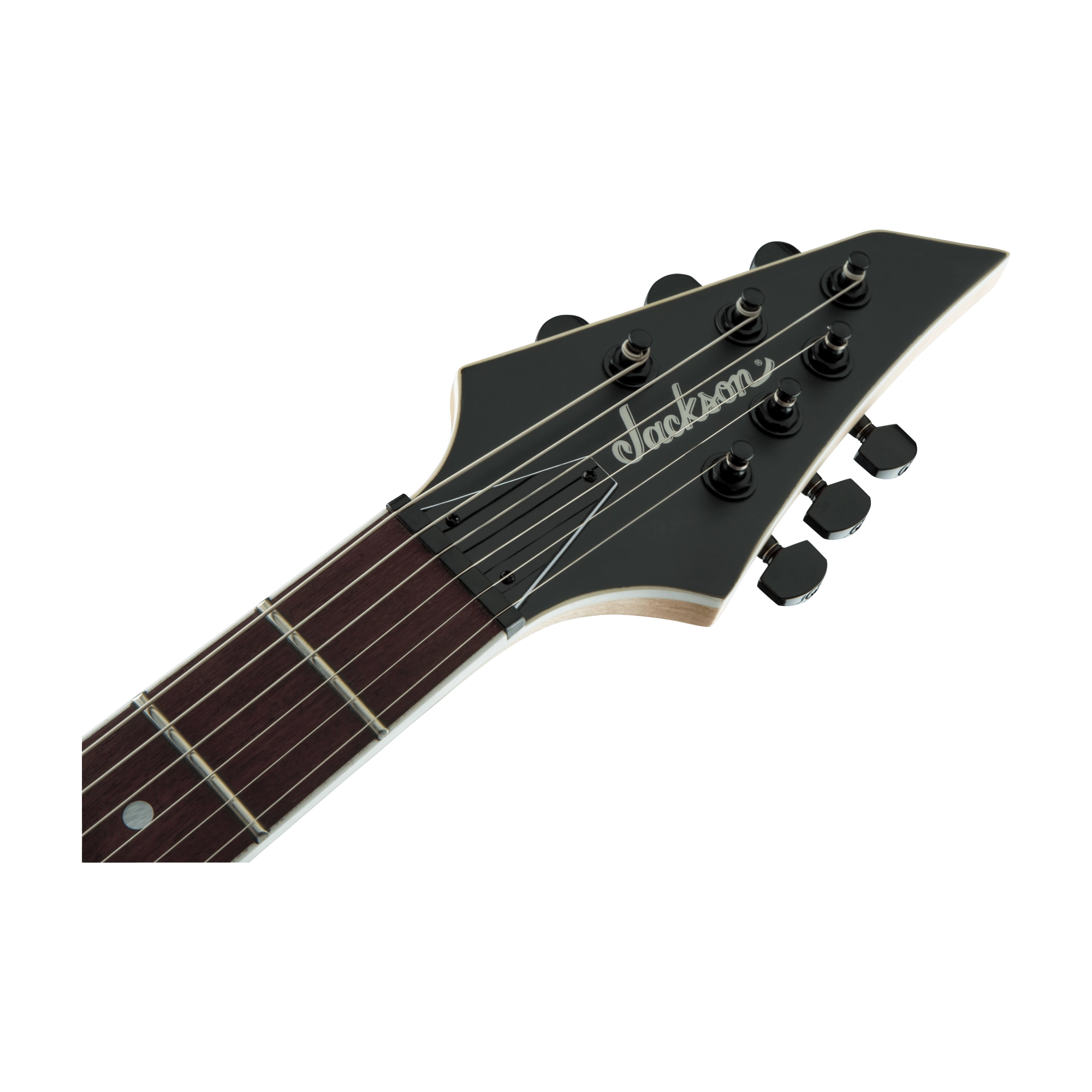 Jackson JS Series Monarkh SC JS22 Electric Guitar - Red Stain headstock front side view