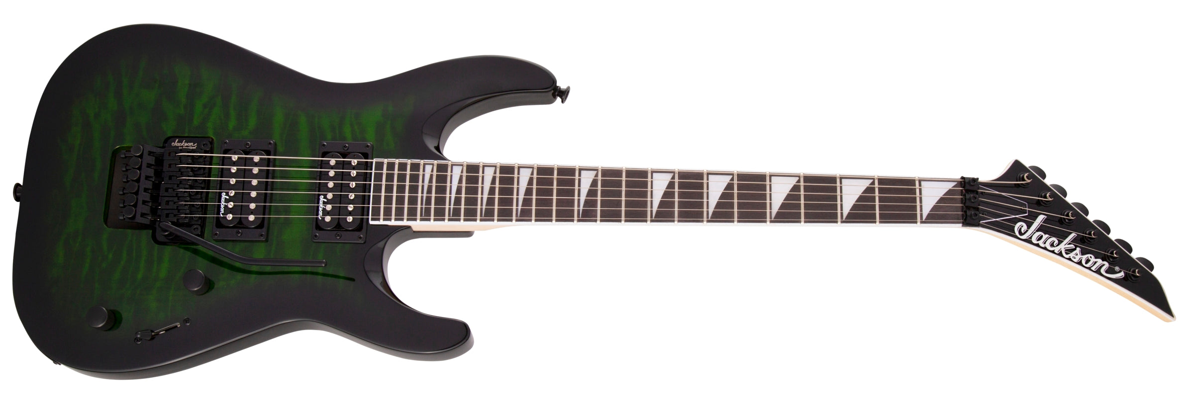 Jackson JS32Q DKA Js Series Dinky  Electric Guitar  - Transparent Green Burst