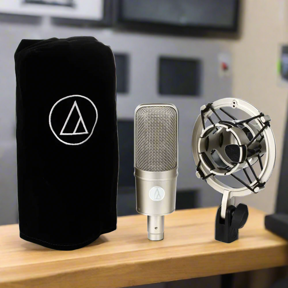 Micrófono de condensador cardioide de gran diafragma Audio-Technica AT4047/SV (Plata)