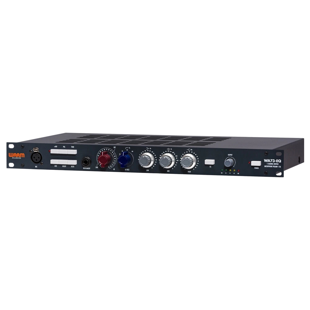 Front angle view of Warm Audio WA73-EQ 1 Channel British Mic Pre &amp; EQ