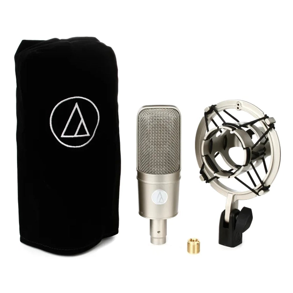 Micrófono de condensador cardioide de gran diafragma Audio-Technica AT4047/SV (Plata)