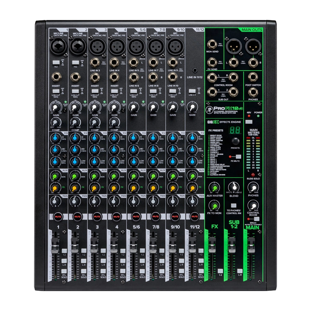 Mackie PROFX12V3 12-Channel Professional Effects Mixer with USB