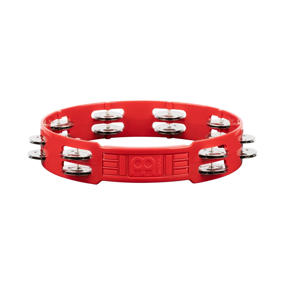 Meinl 10" Red Single Row Tour Tambourine With Steel Jingles