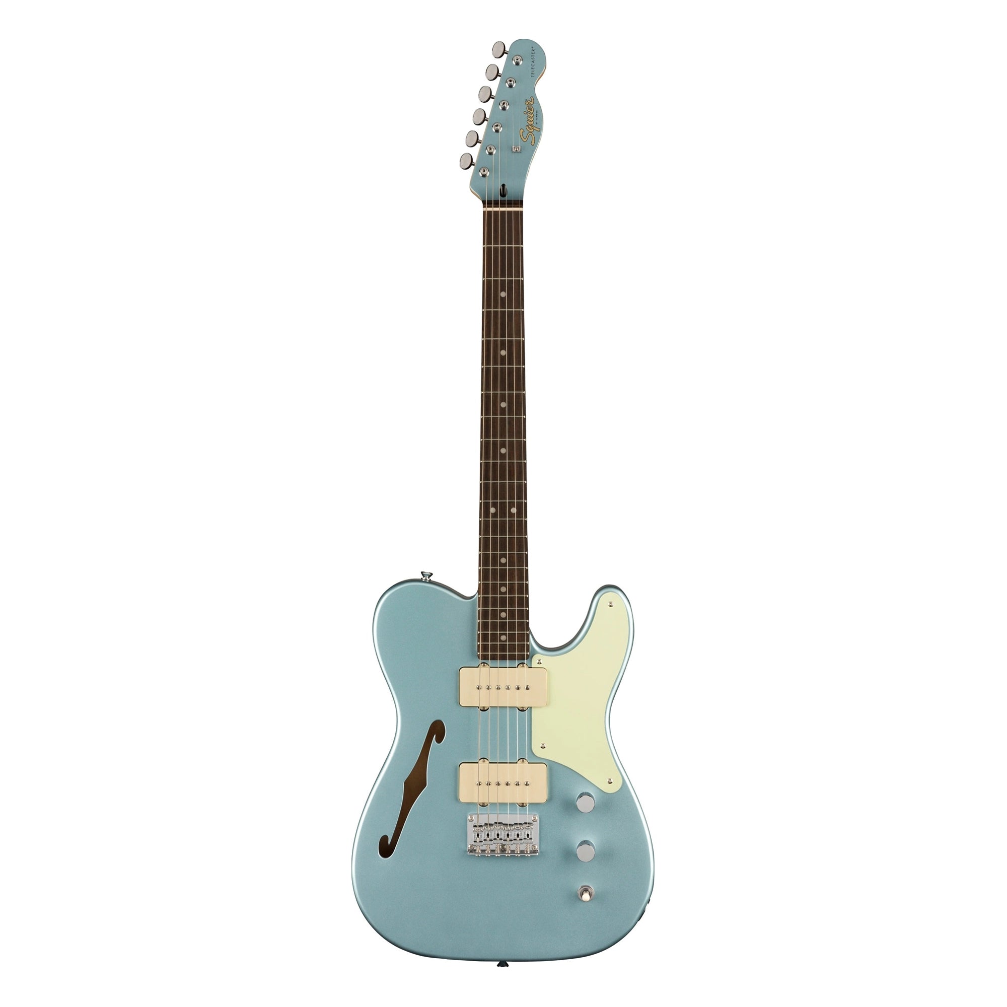 Squier Paranormal Cabronita Telecaster Semi-Hollowbody Electric Guitar - Ice Blue Metallic