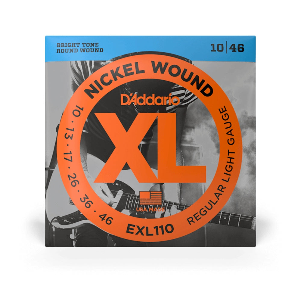 Cuerdas Eléctricas D'Addario EXL110 Niqueladas 10-46 Ligera Regular