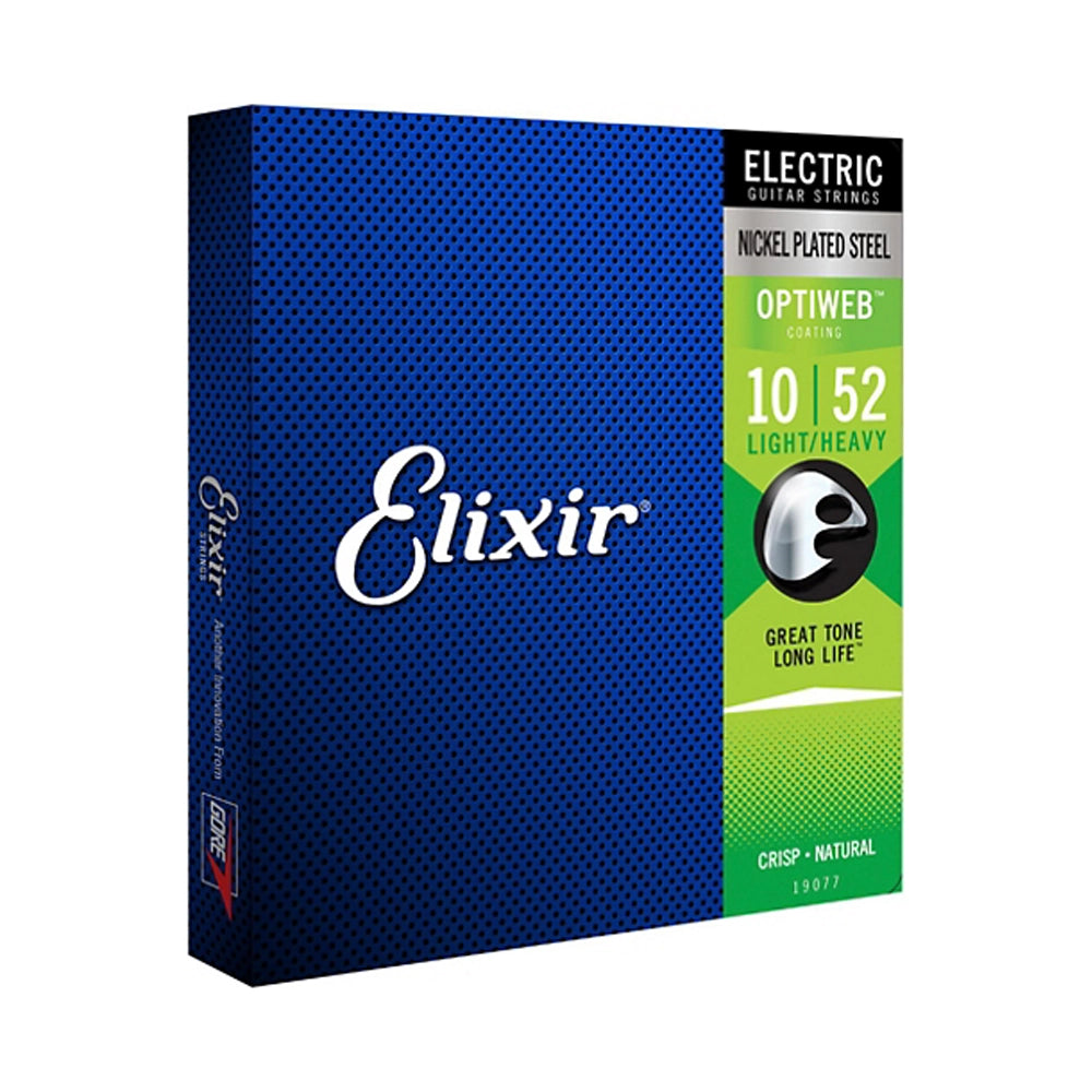 Cuerdas de guitarra eléctrica Elixir con recubrimiento OPTIWEB, Ligera/Pesada (.010-.052)