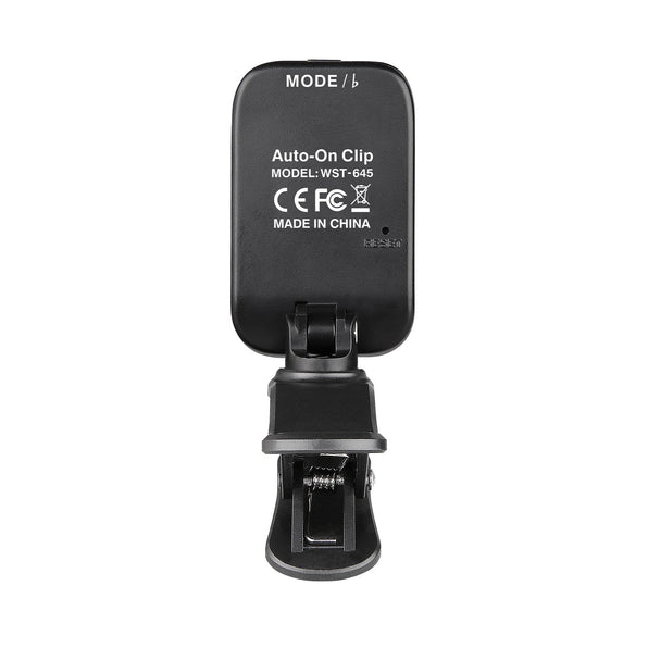 Cherub Wst-645 Auto-On Rechargeable Clip Tuner - Black