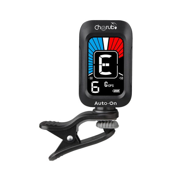 Cherub Wst-645 Auto-On Rechargeable Clip Tuner - Black