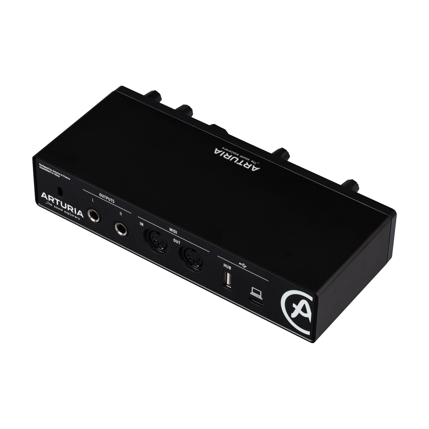Arturia MiniFuse 2 Portable 2x2 USB Type-C Audio/MIDI Interface back panel view