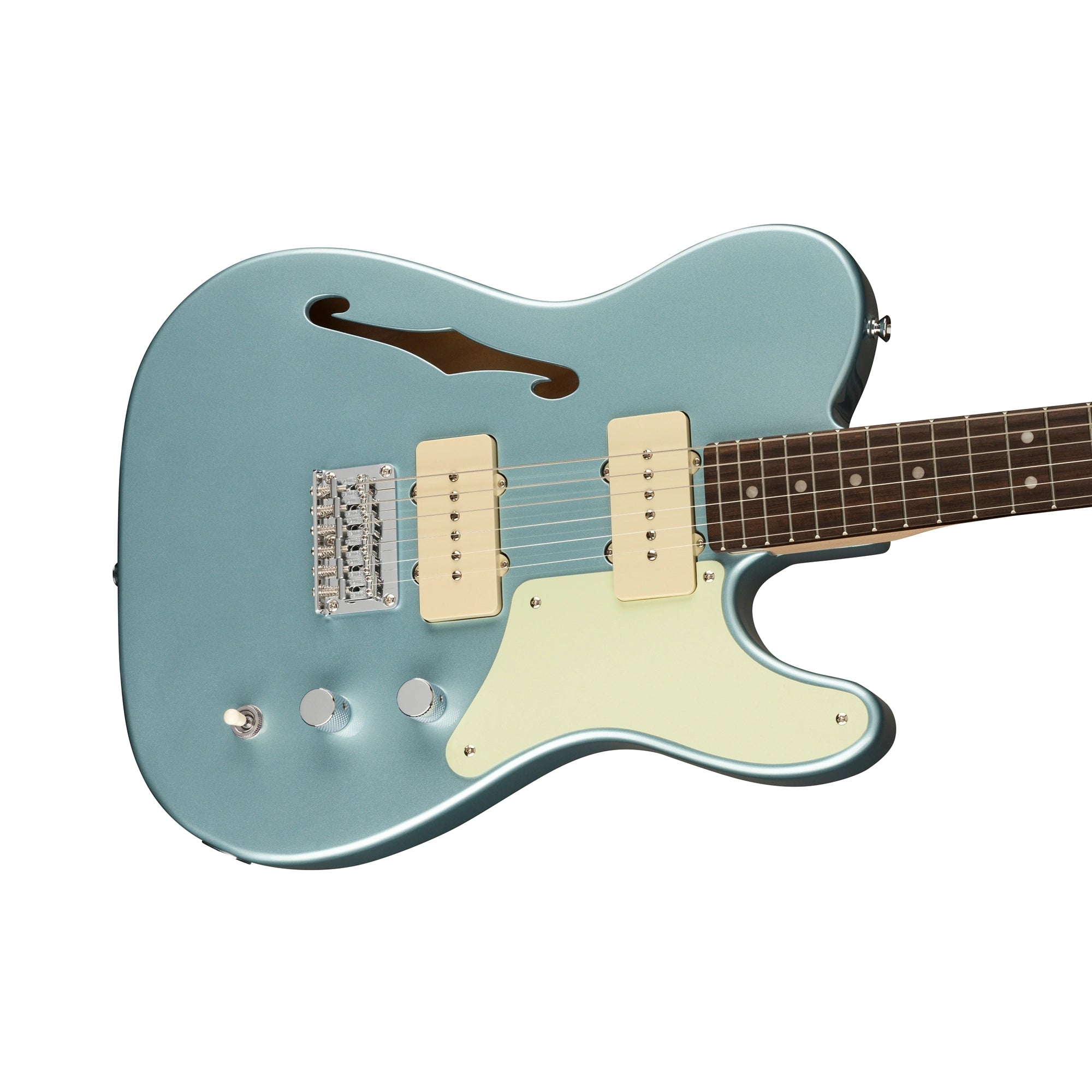 Squier Paranormal Cabronita Telecaster Semi-Hollowbody Electric Guitar - Ice Blue Metallic