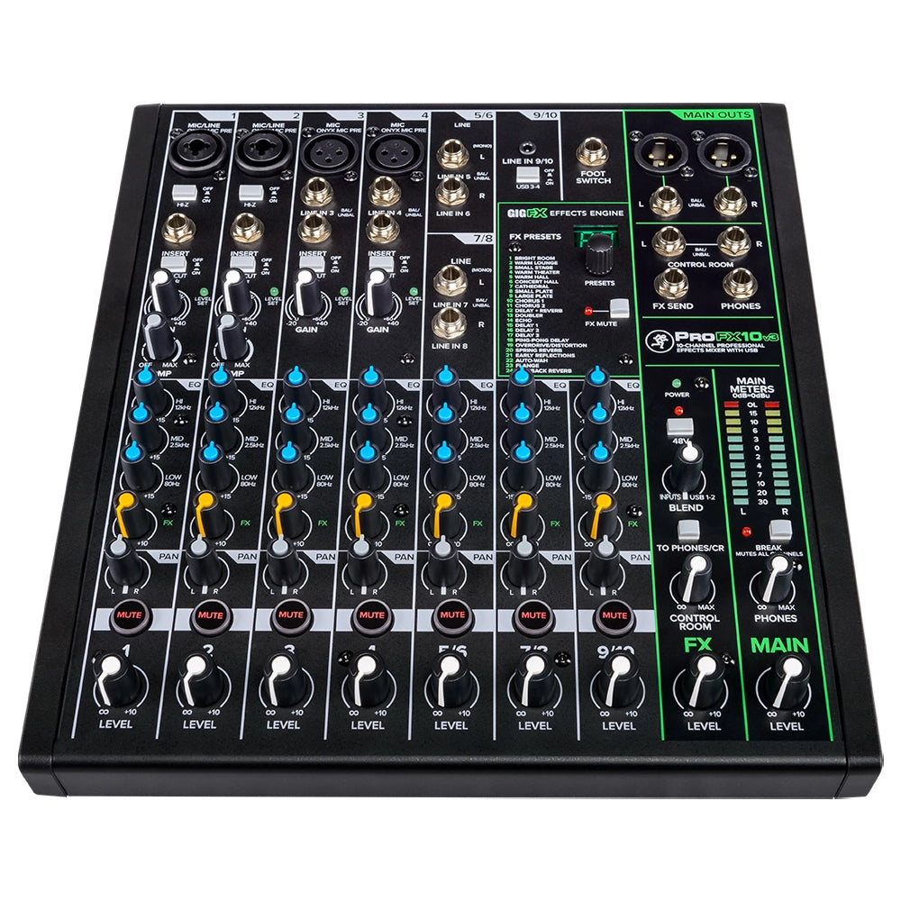 Mackie PROFX10V3 10-Channel Professional Effects Mixer with USB