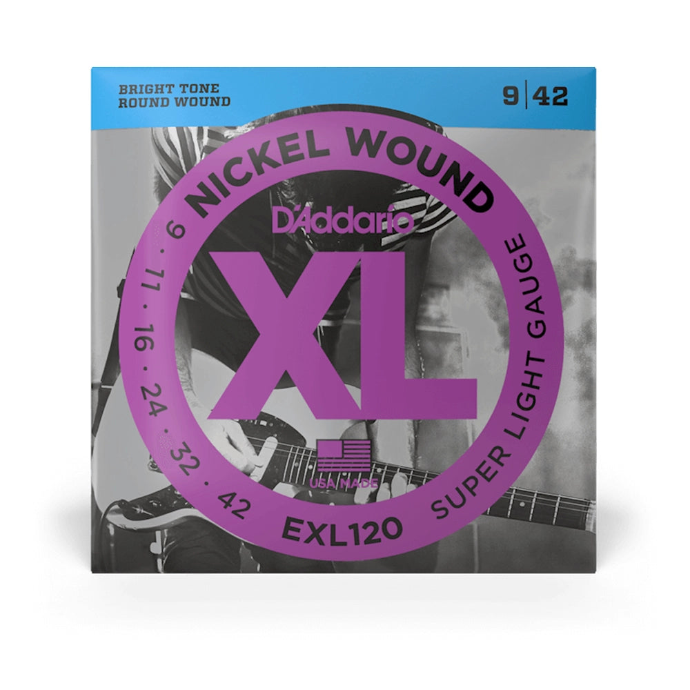 Cuerdas Eléctricas D'Addario EXL120 Niqueladas - .009-.042 Súper Ligeras