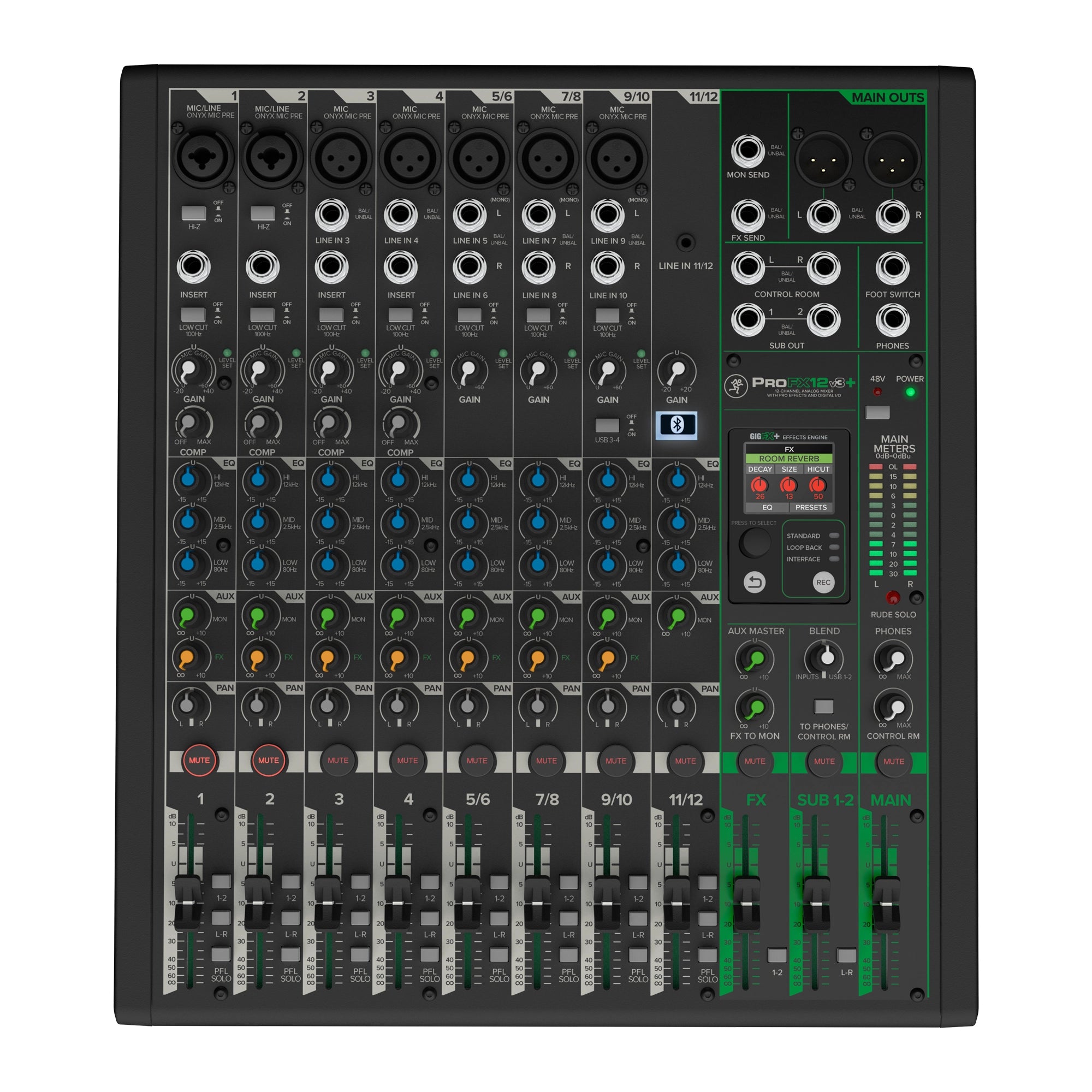 Mackie Profx12v3+ 12-Channel USB-C Mixer