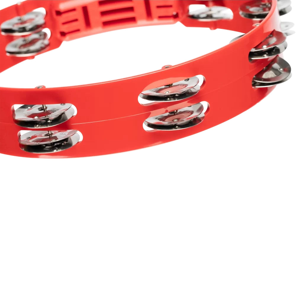 Meinl 10" Red Single Row Tour Tambourine With Steel Jingles