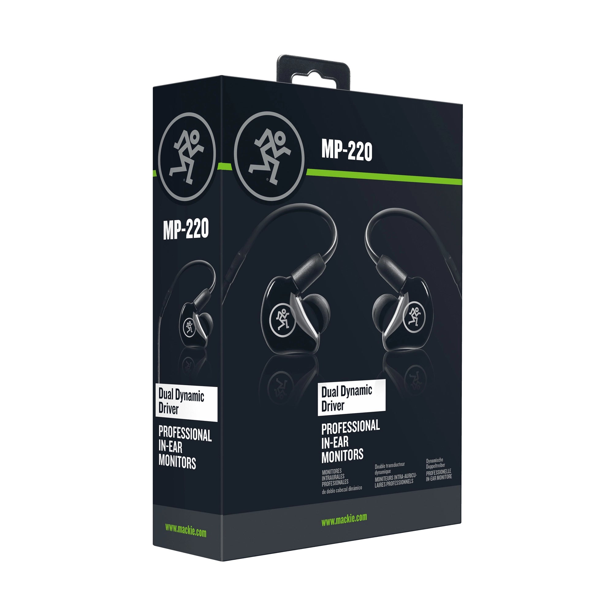 Mackie MP-220 Dual Dynamic Driver Professional In-Ear Monitors Black