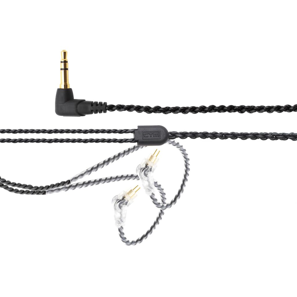 CTM IEM Replacement Cable 60" Black 2-Pin Connector