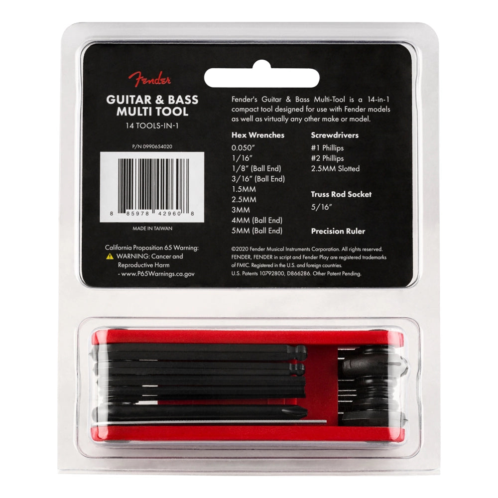 Fender Guitar/Bass Multi-Tool For Guitar And Bass Maintenance And Setup
