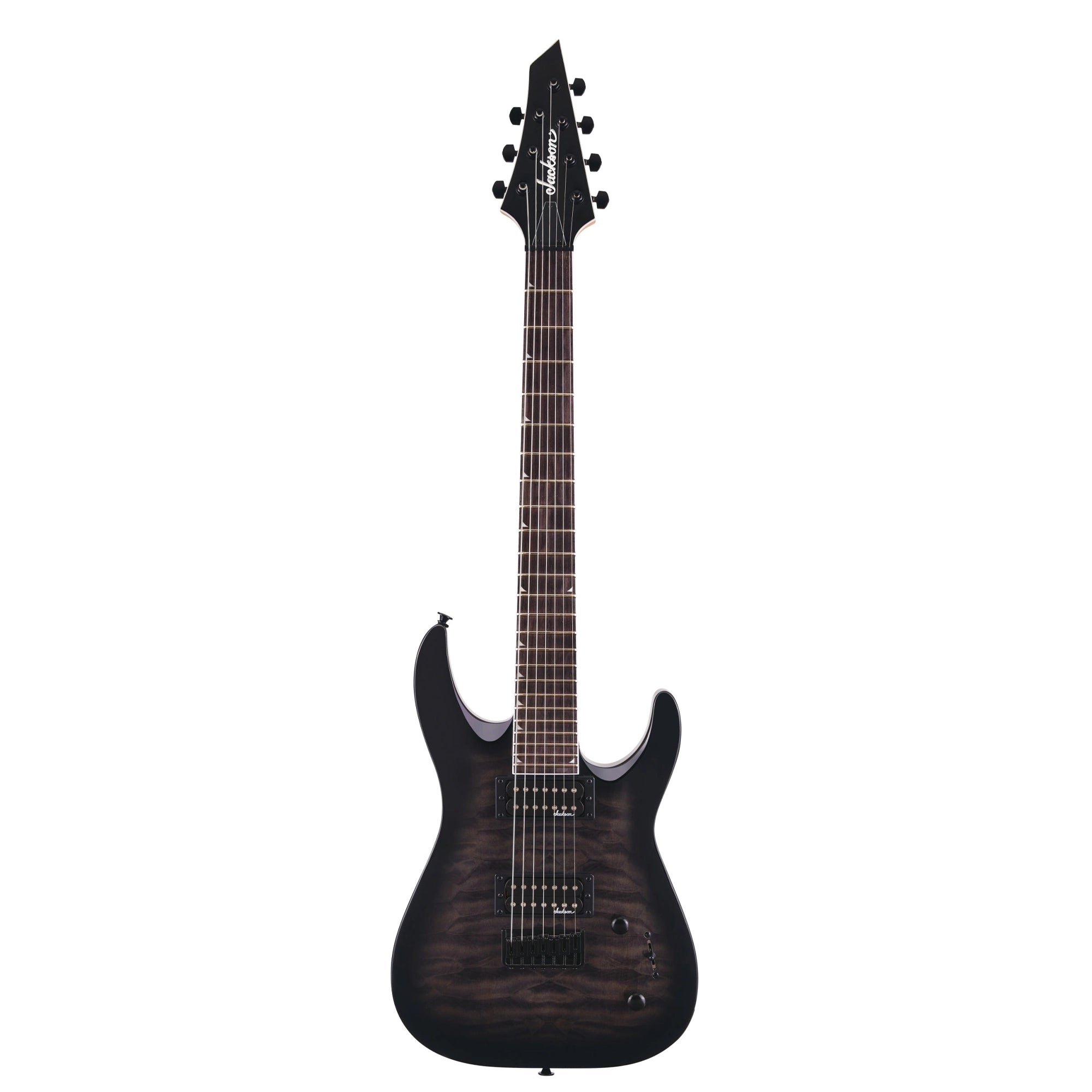 Jackson Js Series Dinky Arch Top JS22Q-7 Dka Ht 7-String Electric Guitar - Transparent Black Burst