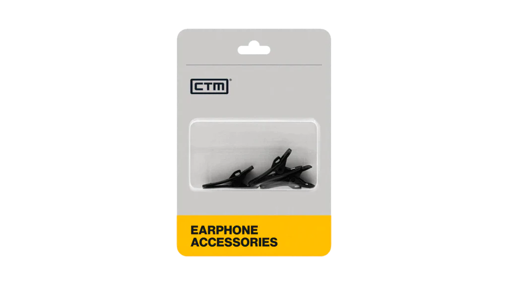 Clip de cable CTM IEM para cinturón o solapa - 3 vías