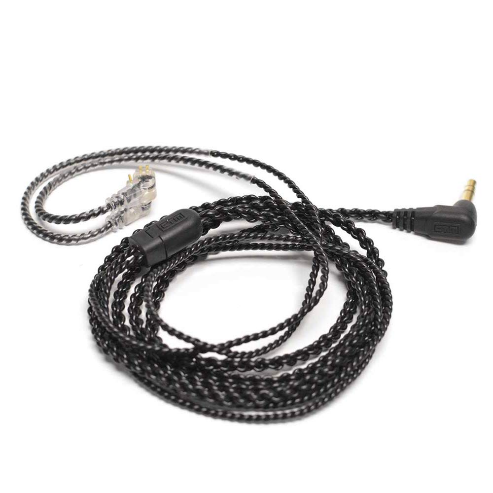CTM IEM Replacement Cable 60" Black 2-Pin Connector