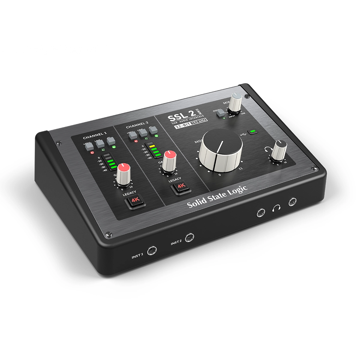 Solid State Logic SSL 2 MKII 2 X 2 USB-C Audio Interface - 729706X2 front side angle view
