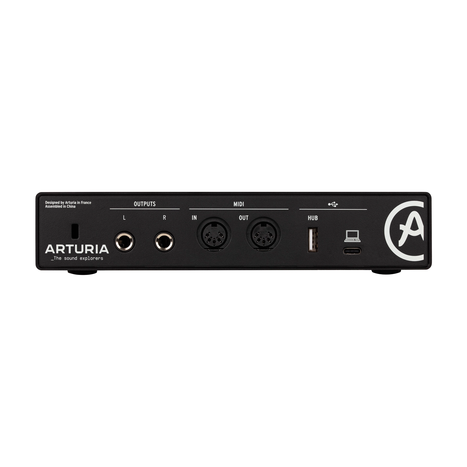 Arturia MiniFuse 2 Portable 2x2 USB Type-C Audio/MIDI Interface back panel view